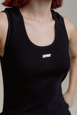 656 RIBBED TANK TOP (Black)