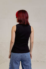656 RIBBED TANK TOP (Black)
