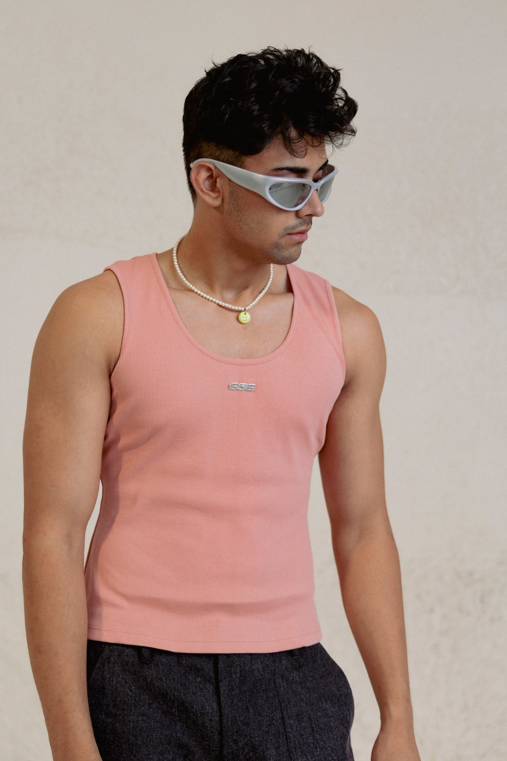 656 RIBBED TANK TOP (PINK)