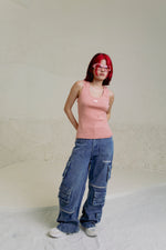 656 RIBBED TANK TOP (PINK)