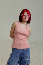 656 RIBBED TANK TOP (PINK)
