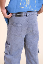 Aquamarine Denim Cargos-UNISEX