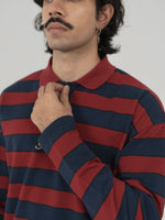 CLASSIC STRIPED POLO IN RED/NAVY