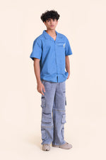 Aquamarine Denim Cargos-UNISEX