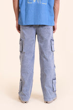 Aquamarine Denim Cargos-UNISEX