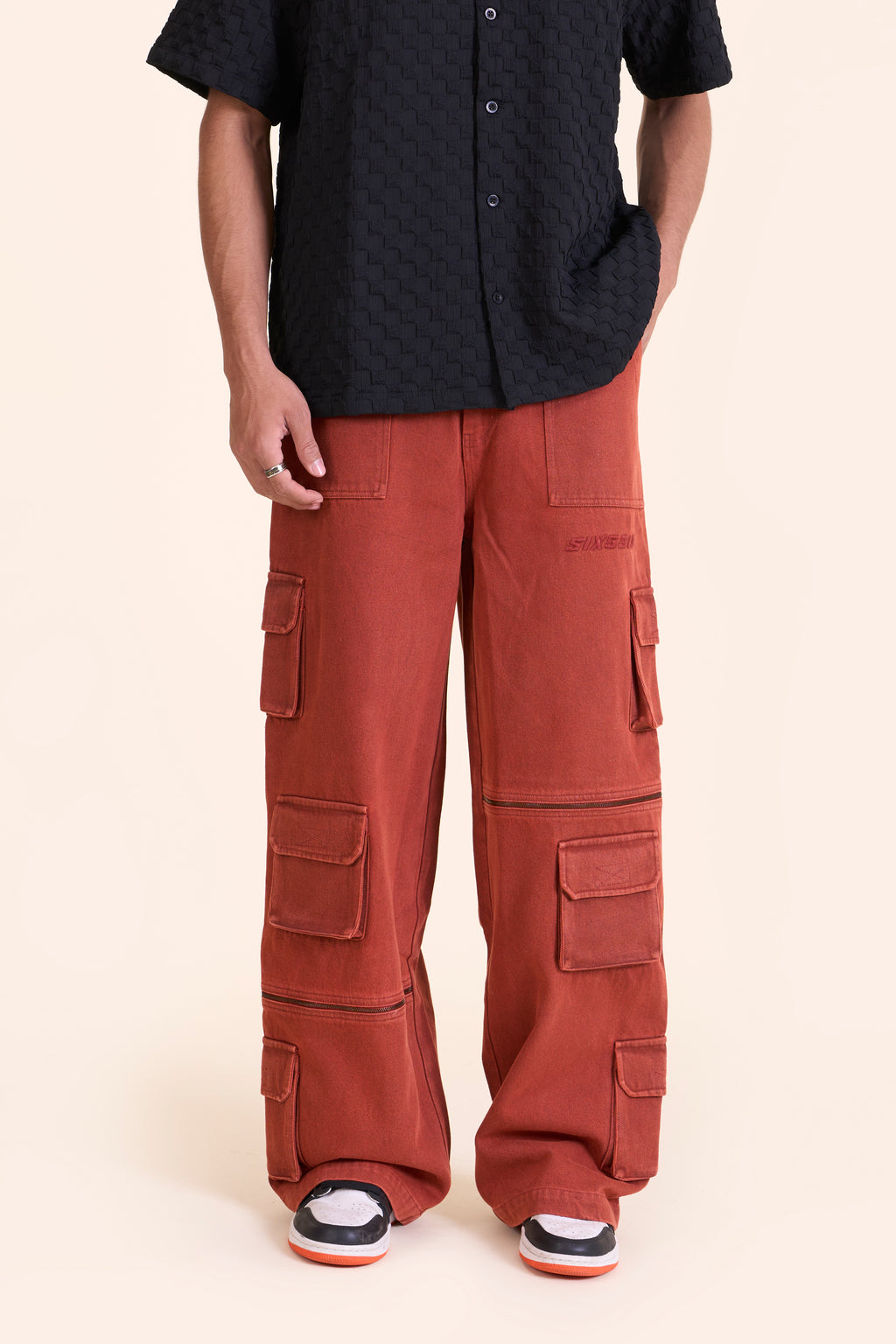 BRICK DENIM CARGOS