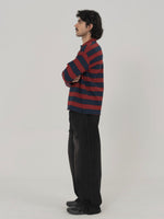 CLASSIC STRIPED POLO IN RED/NAVY