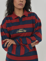 CLASSIC STRIPED POLO IN RED/NAVY