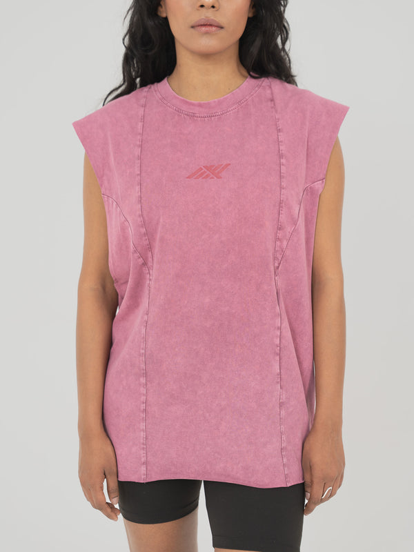 AFTERBURN MUSCLE TEE IN MAUVE