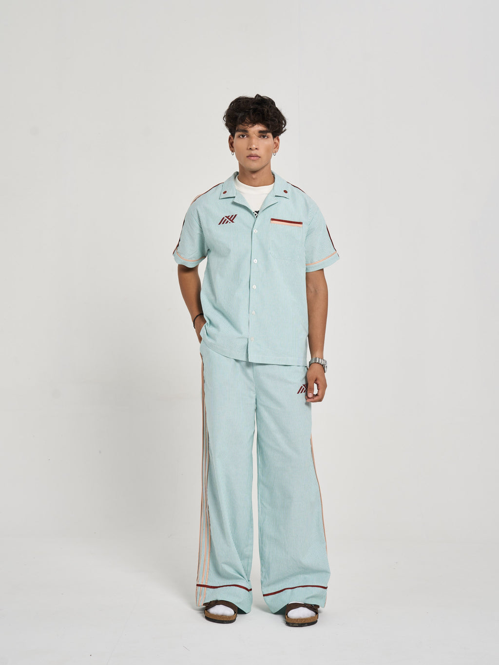 Heartline Striped Coord Shirts