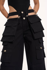 CABIN MULTIPOCKET CARGOS BLACK-UNISEX