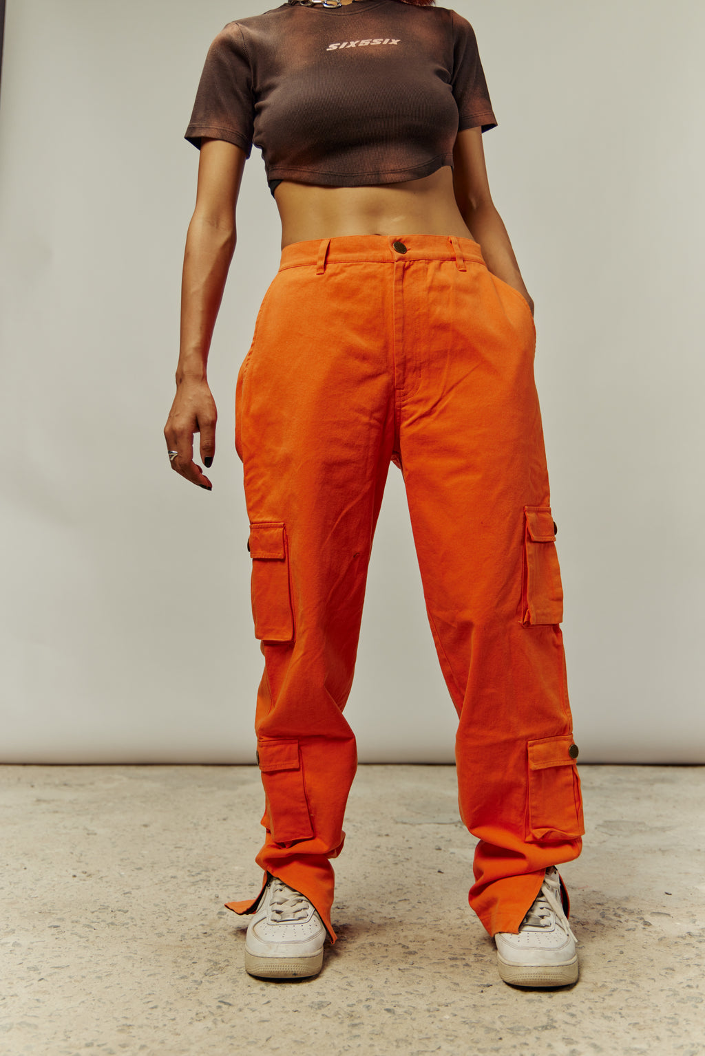 UTILITARIAN CARGO PANTS ORANGE