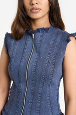 ASTRAL DENIM TOP BLUE