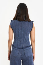 ASTRAL DENIM TOP BLUE