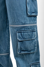 PETROL DENIM CARGOS-UNISEX
